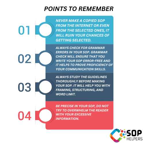 SOP for Nursing Points to remember
